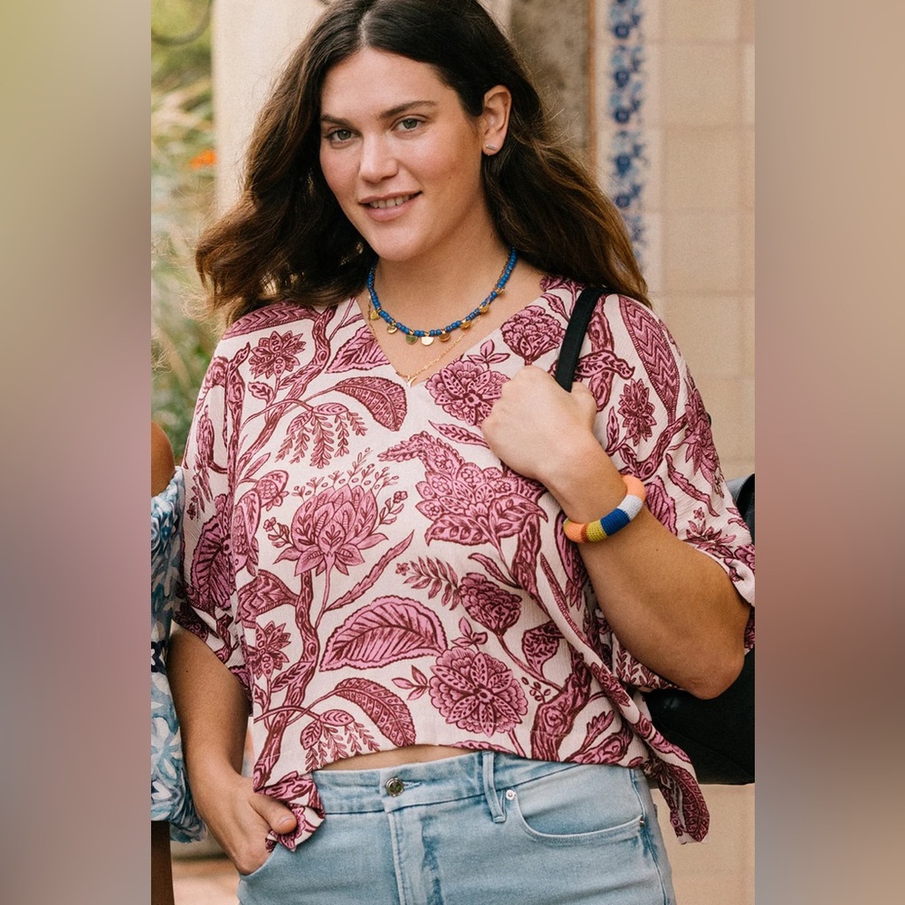 Noonday Collection Boxy Short Sleeve Blouse